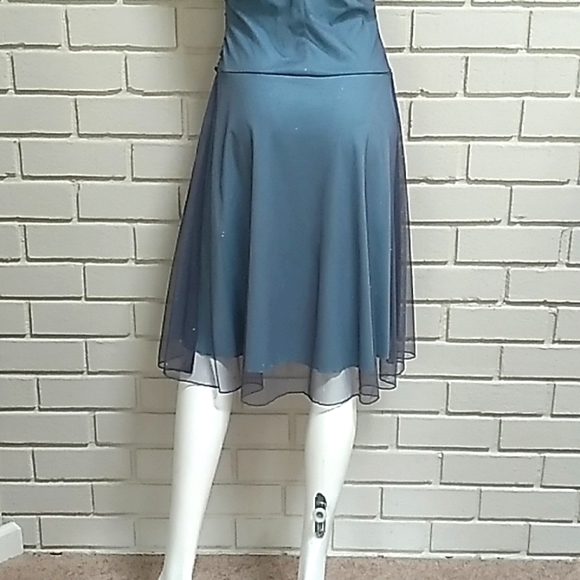 Speechless Formal Blue sheer Sparlke Dress. Size Medium - Picture 11 of 13